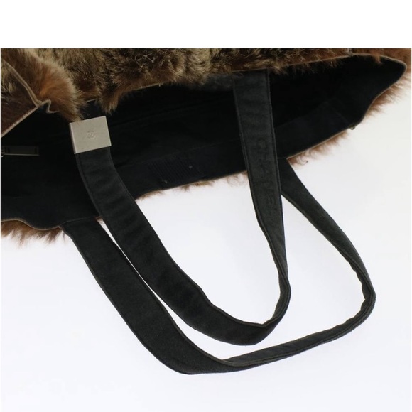 CHANEL FUR HANDBAG BROWN PREOWNED w/ Pouch - Picture 7 of 15